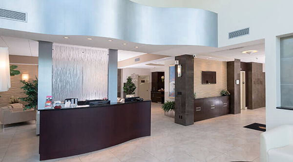 The front desk, offering FBO concierge services